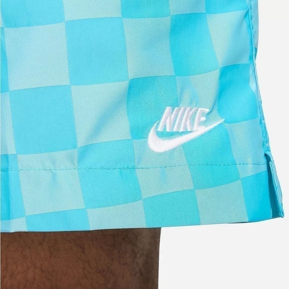 Nike Men's Checkers Club Flow Short, Woven Bright Blue, Size , New - Picture 7 of 7